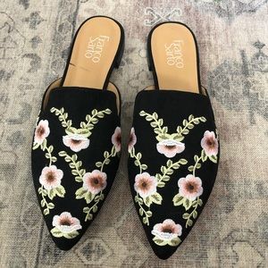 Franco Sarto Russo 2 Embroidered Floral Mules